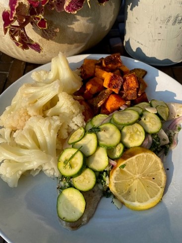 Baked fish with garlic herb&nbsp;butter