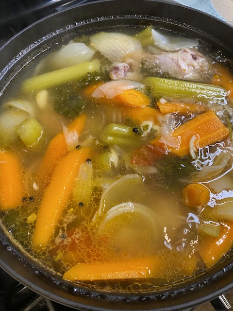 homemade chicken stock