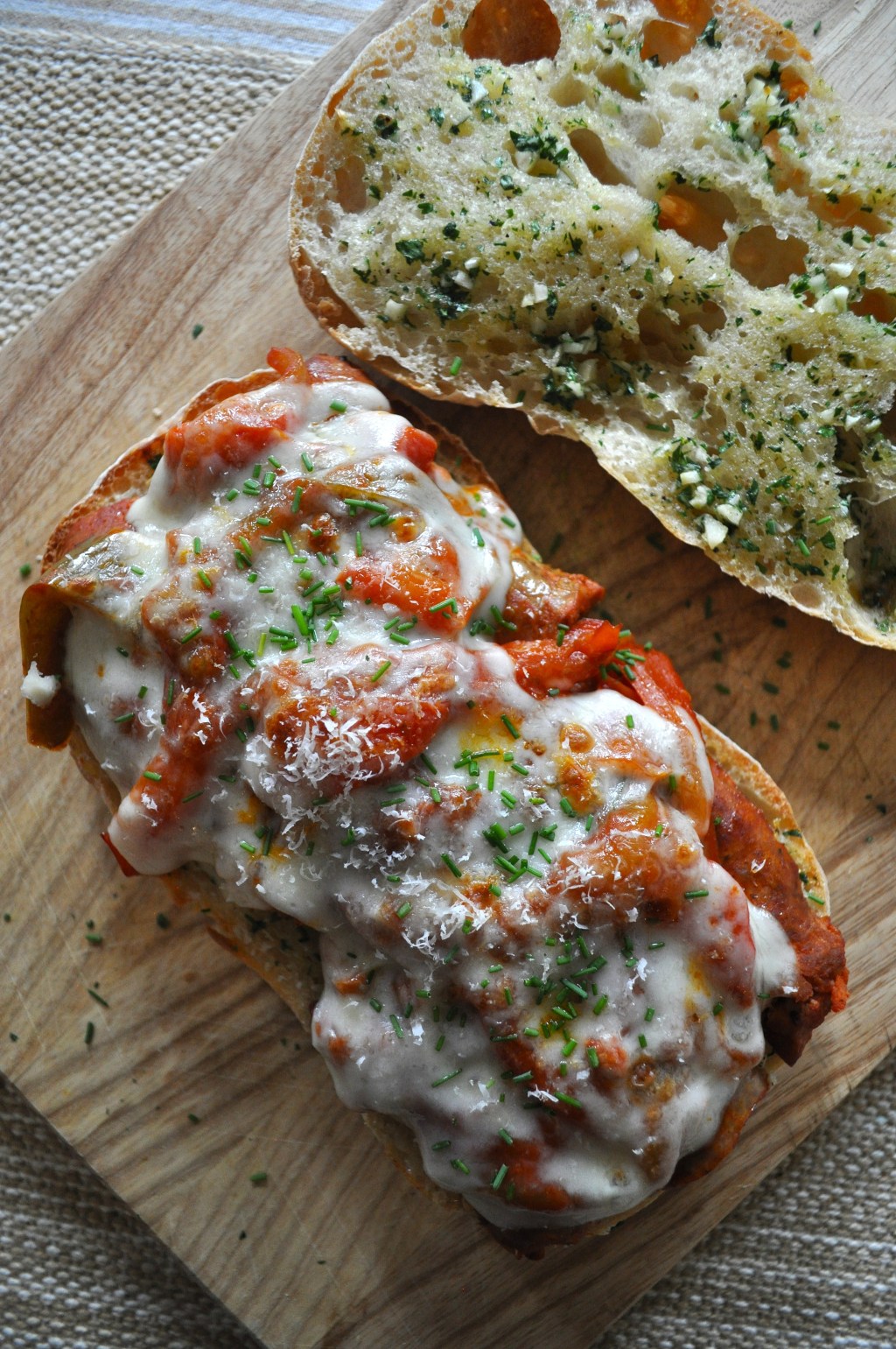 Sausage & Pepper Sandwiches on Garlic&nbsp;Bread